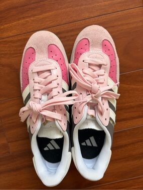 adidas Pink Suede & Leather Athletic Sneakers
